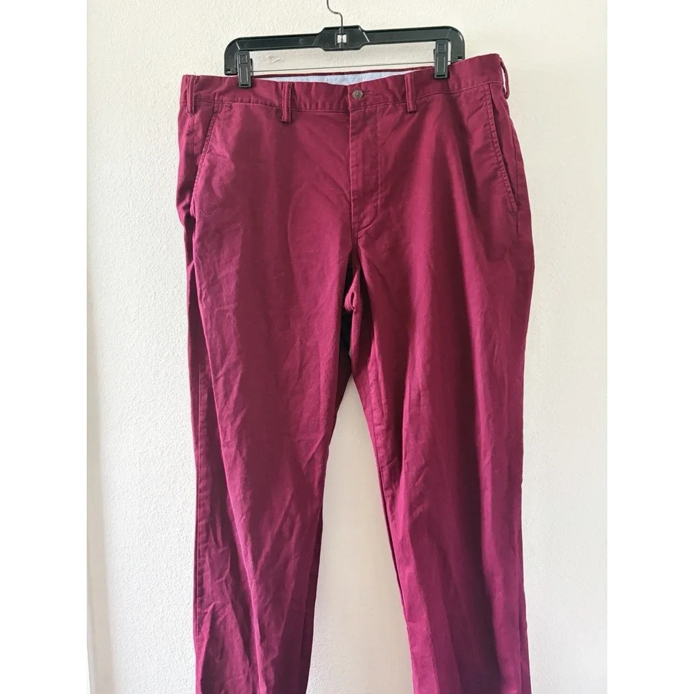 Polo Ralph Lauren The Polo Chino Pants Men's 38x32 Burgundy Stretch Straight Fit